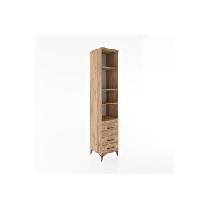 Hyperion Dolap 4 Raflı 3 Çekmeceli 44x44x221 Çam-çam