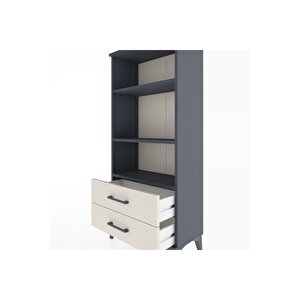 Hyperion Dolap 3 Raflı 2 Çekmeceli 60x44x134 Antrasit-aytaşı