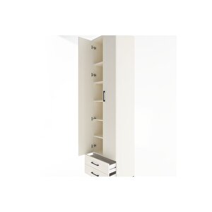 Hyperion Dolap 6 Raflı 2 Çekmeceli 2 Kapaklı 60x44x243 Aytaşı-aytaşı