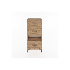 Hyperion Dolap Tek Raflı 3 Çekmeceli 60x44x134 Çam-çam