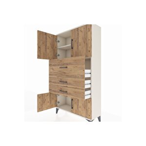 Arges Dolap 2 Raflı 3 Çekmeceli 4 Kapaklı 88x30x163 Aytaşı-çam