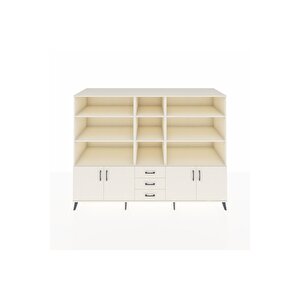 Kronos Dolap 11 Raflı 3 Çekmeceli 4 Kapaklı 220x59x163 Aytaşı-aytaşı