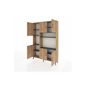 Arges Dolap 9 Raflı 6 Kapaklı 132x30x195 Çam-çam/antrasit