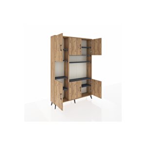 Arges Dolap 9 Raflı 6 Kapaklı 132x30x195 Çam-çam/antrasit