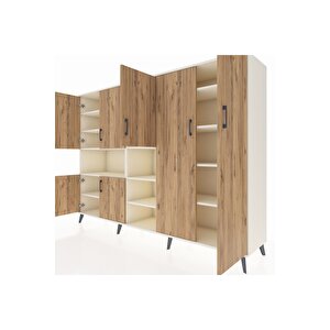 Hyperion Dolap 13 Raflı 7 Kapaklı 220x44x163 Aytaşı-çam/aytaşı