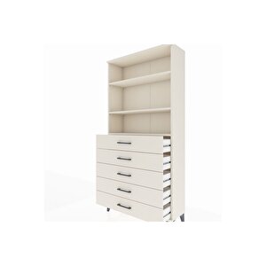 Arges Dolap 3 Raflı 5 Çekmeceli 88x30x182 Aytaşı-aytaşı