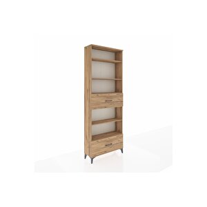 Arges Dolap 5 Raflı 2 Çekmeceli 88x30x243 Çam-çam