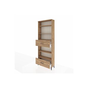 Arges Dolap 5 Raflı 2 Çekmeceli 88x30x243 Çam-çam