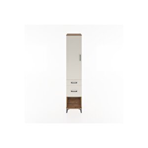 Hyperion Dolap 2 Raflı 2 Çekmeceli Tek Askılı 44x44x221 Çam-aytaşı