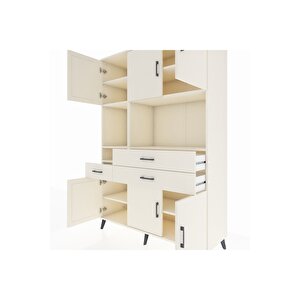 Hyperion Gardrop 9 Raflı 3 Çekmeceli 6 Kapaklı 132x44x195 Aytaşı-aytaşı