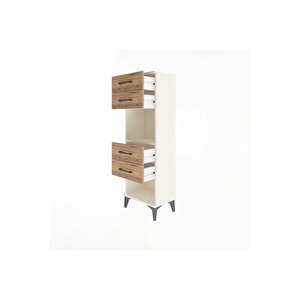 Arges Dolap Tek Raflı 4 Çekmeceli 44x30x134 Aytaşı-çam