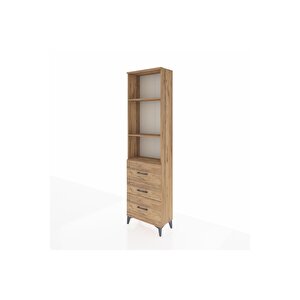 Arges Dolap 3 Raflı 3 Çekmeceli 60x30x221 Çam-çam