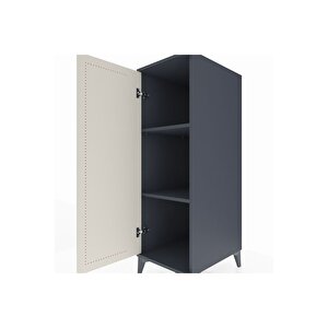 Kronos Dolap 2 Raflı Tek Kapaklı 44x59x134 Antrasit-aytaşı