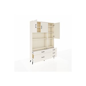 Arges Gardrop 8 Raflı 5 Çekmeceli 3 Kapaklı 132x30x195 Aytaşı-aytaşı