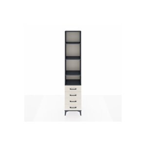 Arges Dolap 4 Raflı 4 Çekmeceli 44x30x221 Antrasit-aytaşı