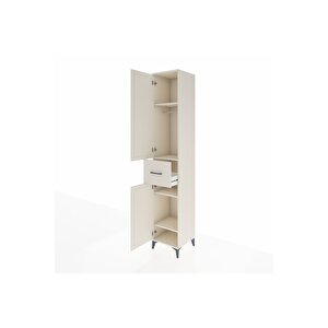 Hyperion Dolap 4 Raflı Tek Çekmeceli Tek Askılı 44x44x243 Aytaşı-aytaşı
