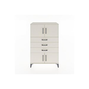 Hyperion Dolap Tek Raflı 3 Çekmeceli 4 Kapaklı 88x44x134 Aytaşı-aytaşı