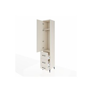 Hyperion Dolap 2 Raflı 3 Çekmeceli Tek Askılı 44x44x243 Aytaşı-aytaşı