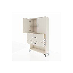 Arges Dolap 2 Raflı 2 Çekmeceli 2 Kapaklı 88x30x163 Aytaşı-aytaşı