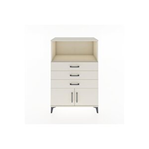 Hyperion Dolap Tek Raflı 3 Çekmeceli 2 Kapaklı 88x44x134 Aytaşı-aytaşı