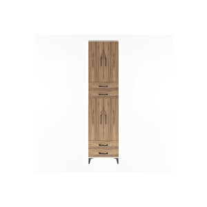 Arges Dolap 3 Raflı 4 Çekmeceli 4 Kapaklı 60x30x243 Aytaşı-çam