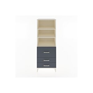 Hyperion Dolap 3 Raflı 3 Çekmeceli 60x44x163 Aytaşı-antrasit