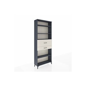 Arges Dolap 4 Raflı 2 Çekmeceli 88x30x221 Antrasit-aytaşı