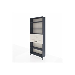 Arges Dolap 4 Raflı 2 Çekmeceli 88x30x221 Antrasit-aytaşı