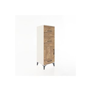 Hyperion Dolap Tek Raflı 3 Çekmeceli Tek Kapaklı 44x44x134 Aytaşı-çam