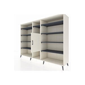 Hyperion Dolap 12 Raflı Tek Kapaklı  220x44x163 Aytaşı-aytaşı/antrasit