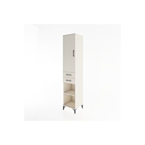 Hyperion Dolap 4 Raflı 2 Çekmeceli Tek Kapaklı 44x44x221 Aytaşı-aytaşı