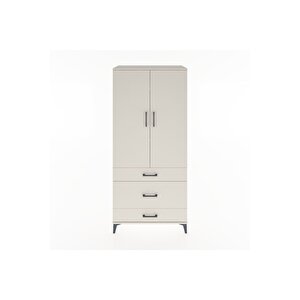 Hyperion Dolap 4 Raflı 3 Çekmeceli 2 Kapaklı 88x44x195 Aytaşı-aytaşı