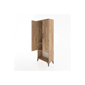 Arges Dolap 2 Raflı 2 Kapaklı Tek Askılı 60x30x163 Çam-çam