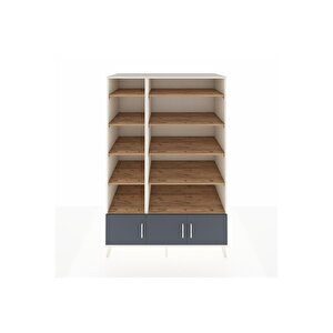 Kronos Dolap 10 Raflı 3 Kapaklı 132x59x195 Aytaşı-antrasit/çam