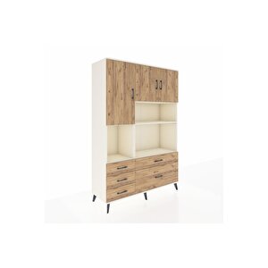 Hyperion Gardrop 8 Raflı 5 Çekmeceli 3 Kapaklı 132x44x195 Aytaşı-çam