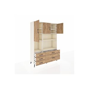 Hyperion Gardrop 8 Raflı 5 Çekmeceli 3 Kapaklı 132x44x195 Aytaşı-çam