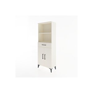 Arges Dolap 3 Raflı Tek Çekmeceli 2 Kapaklı 60x30x163 Aytaşı-aytaşı