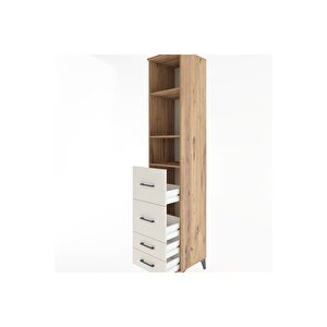 Hyperion Dolap 3 Raflı 4 Çekmeceli 44x44x221 Çam-aytaşı