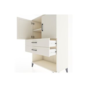 Hyperion Dolap 2 Raflı 2 Çekmeceli 2 Kapaklı 88x44x134 Aytaşı-aytaşı