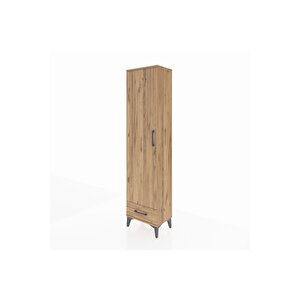 Arges Dolap 2 Raflı Tek Çekmeceli Tek Askılı 44x30x182 Çam-çam