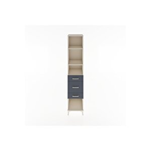 Hyperion Dolap 3 Raflı 3 Çekmeceli 44x44x221 Aytaşı-antrasit