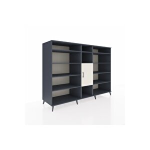 Kronos Dolap 12 Raflı Tek Kapaklı  220x59x163 Antrasit-aytaşı/antrasit