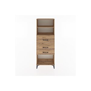 Arges Dolap 2 Raflı 3 Çekmeceli 60x30x163 Çam-çam