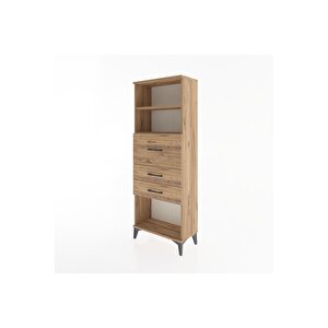 Arges Dolap 2 Raflı 3 Çekmeceli 60x30x163 Çam-çam