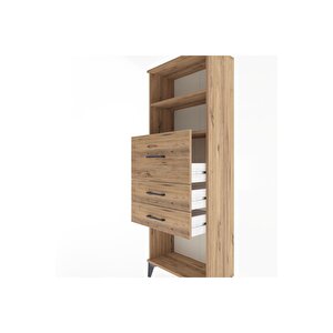 Arges Dolap 2 Raflı 3 Çekmeceli 60x30x163 Çam-çam