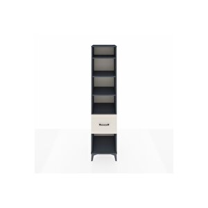 Hyperion Dolap 4 Raflı Tek Çekmeceli 44x44x195 Antrasit-aytaşı