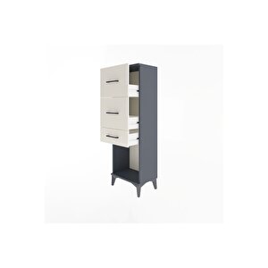 Arges Dolap 3 Çekmeceli 44x30x134 Antrasit-aytaşı