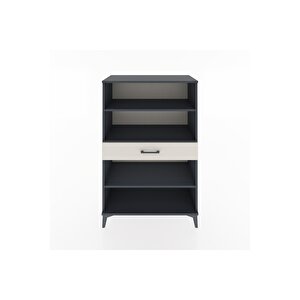 Hyperion Dolap 3 Raflı Tek Çekmeceli 88x44x134 Antrasit-aytaşı