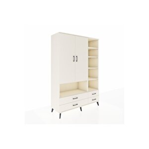 Hyperion Gardrop 10 Raflı 4 Çekmeceli 2 Kapaklı 132x44x195 Aytaşı-aytaşı