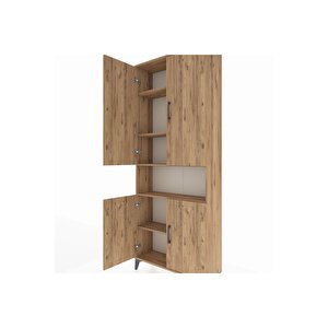 Arges Dolap 5 Raflı 4 Kapaklı 88x30x221 Çam-çam